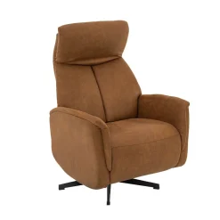 Aarhus Elektrische Relaxfauteuil Cognac suede
