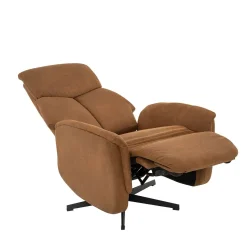 Aarhus Elektrische Relaxfauteuil Cognac suede