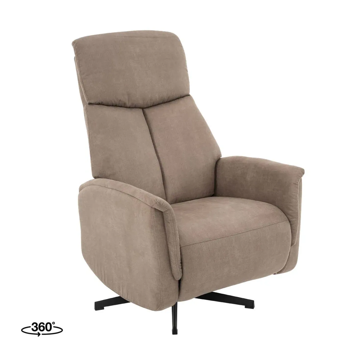 Aarhus Elektrische Relaxfauteuil Taupe suede