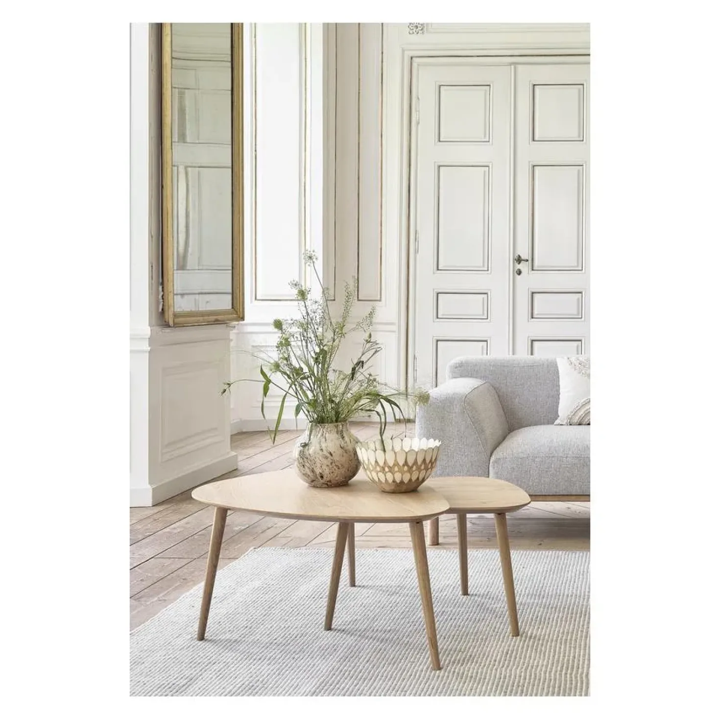 Ada Salontafel set van 2 driehoek Naturel