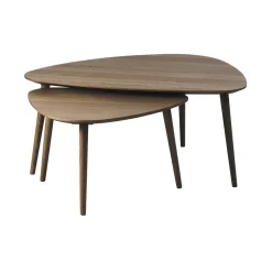 Ada Salontafel set van 2 driehoek Bruin