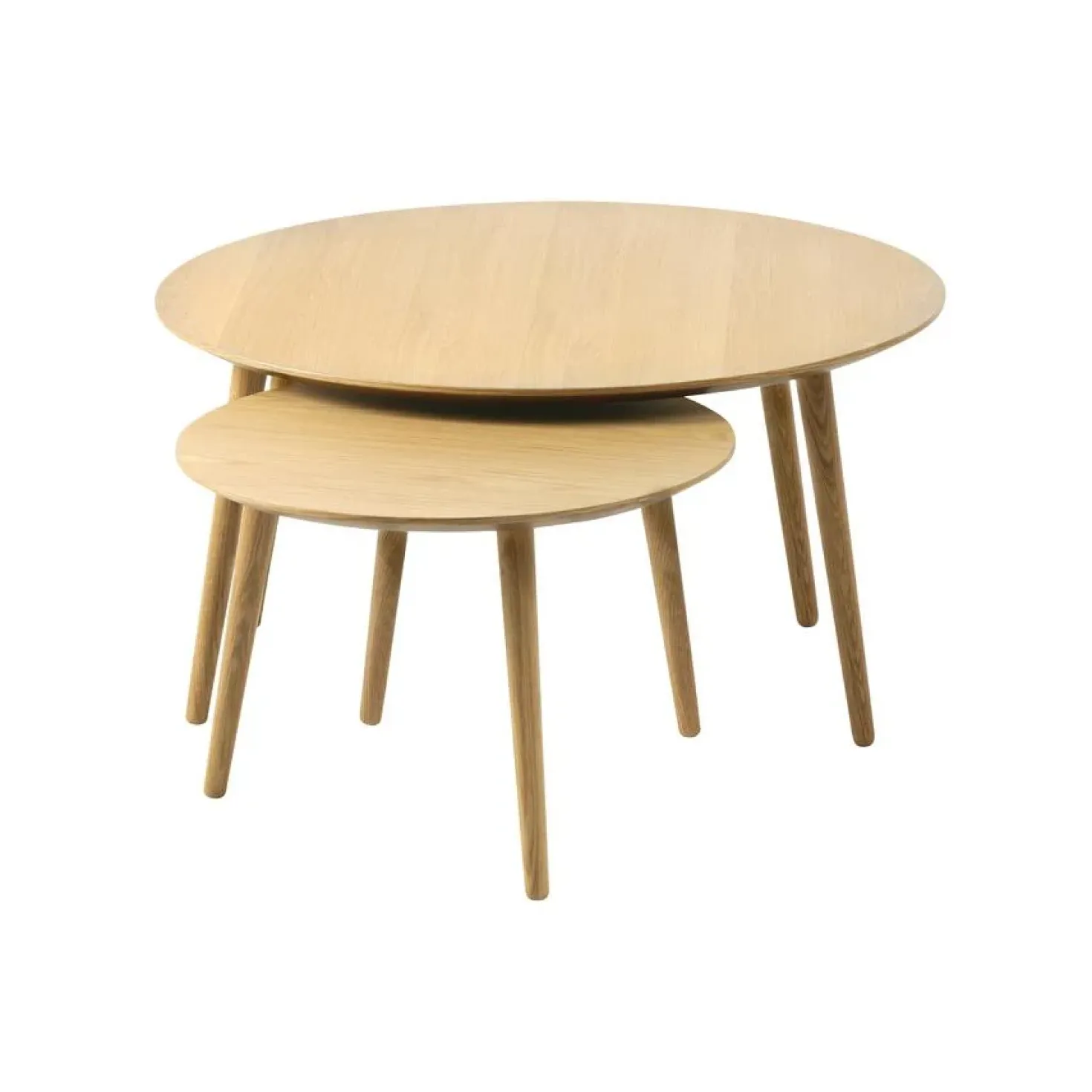 Ada Salontafel set van 2 rond Naturel