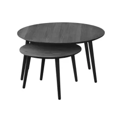Ada Salontafel set van 2 rond Zwart