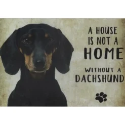 A home Dachshund - metalen bord