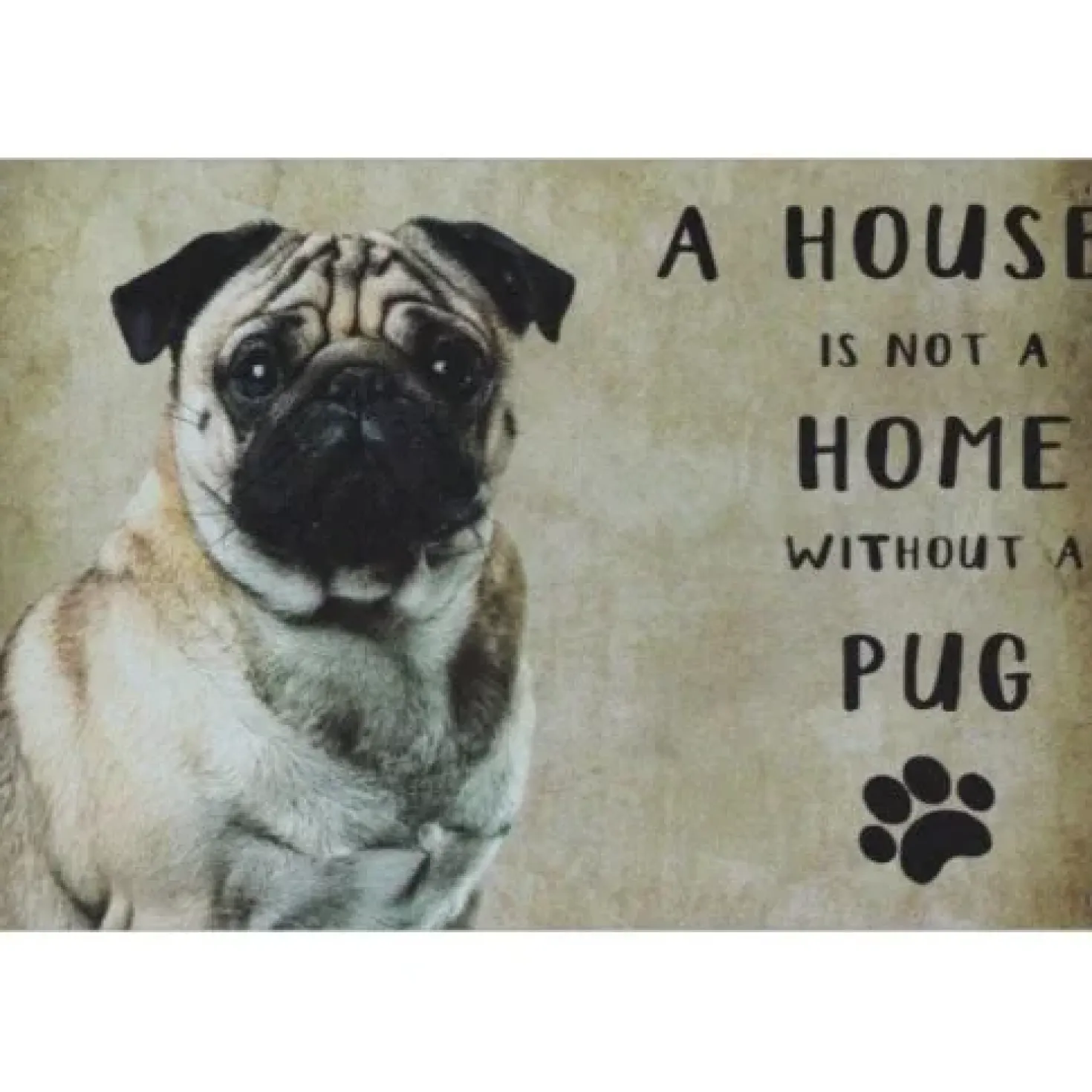 A home PUG - metalen bord