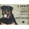 A home Rottweiler - metalen bord