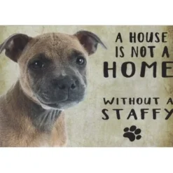 A home Staffy - metalen bord