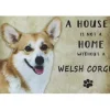 A home Welsh Corgi - metalen bord