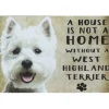 A home West Highland Terriër - metalen bord