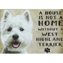 A home West Highland Terriër - metalen bord