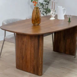Aki Eettafel bruin Deens Ovaal 200cm