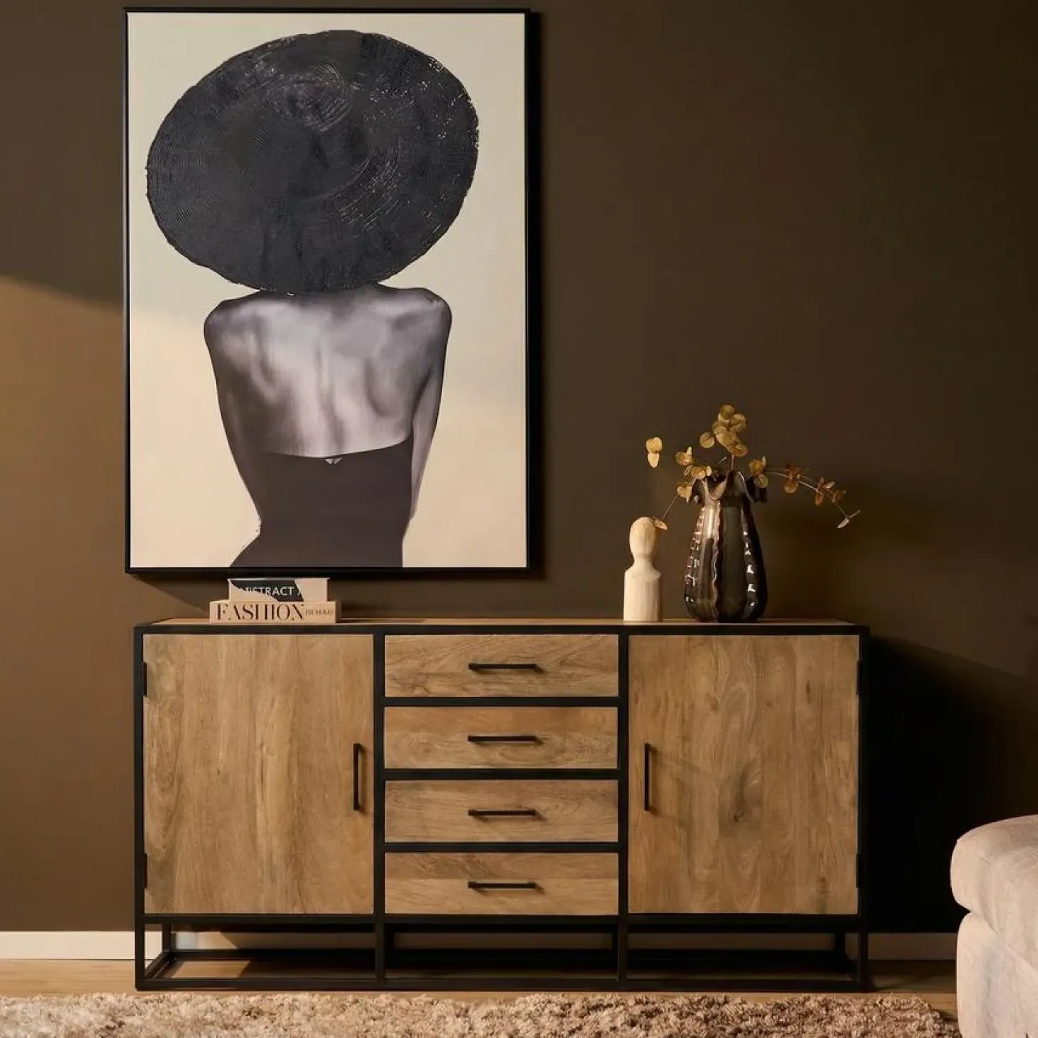 Alaska Dressoir Mangohout 165cm