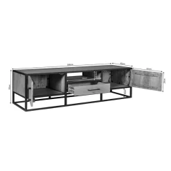 Alaska Tv meubel Mangohout 180cm