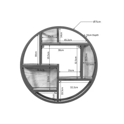 Alaska Wandrek Rond Mangohout 75cm