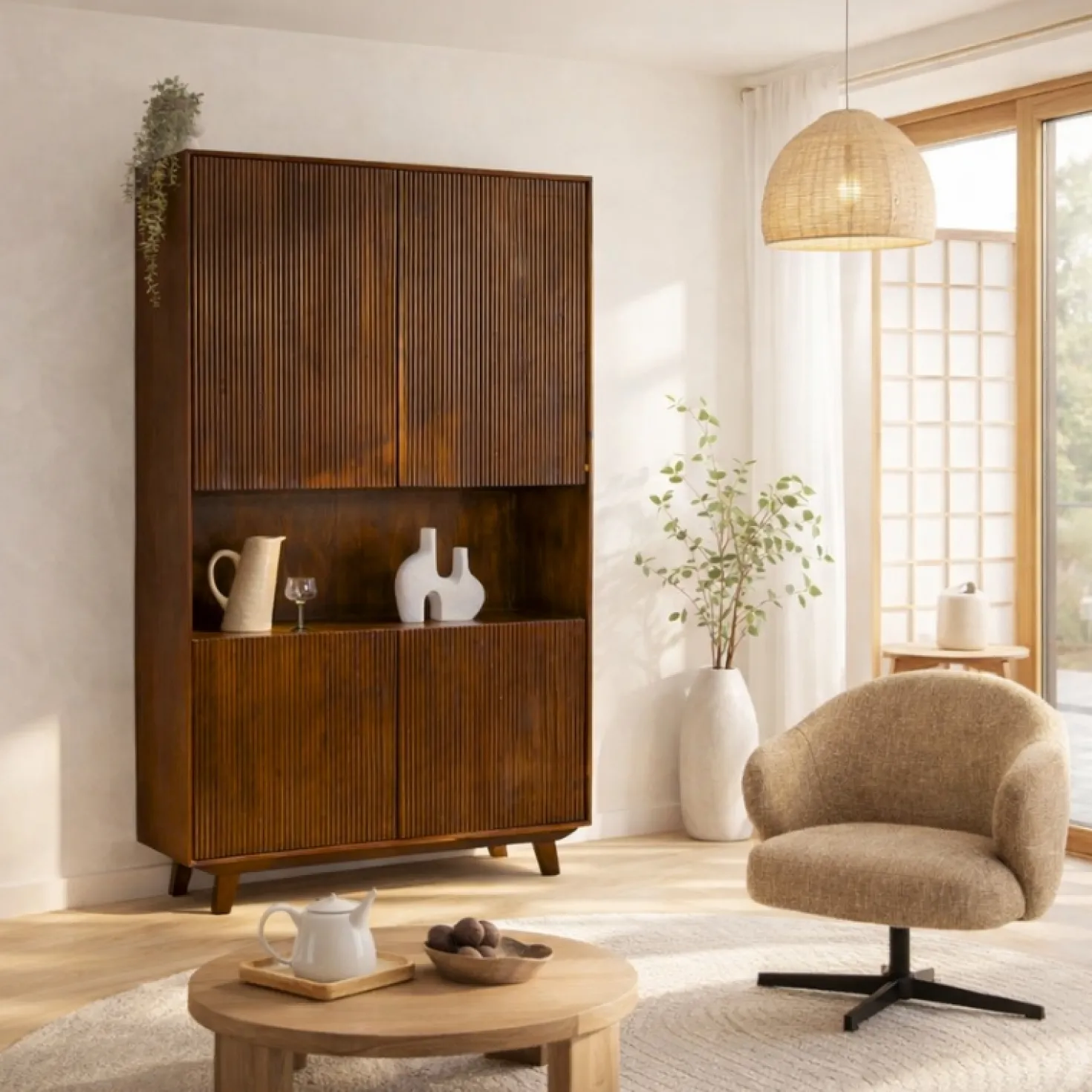 Albin Boekenkast walnoot 120cm