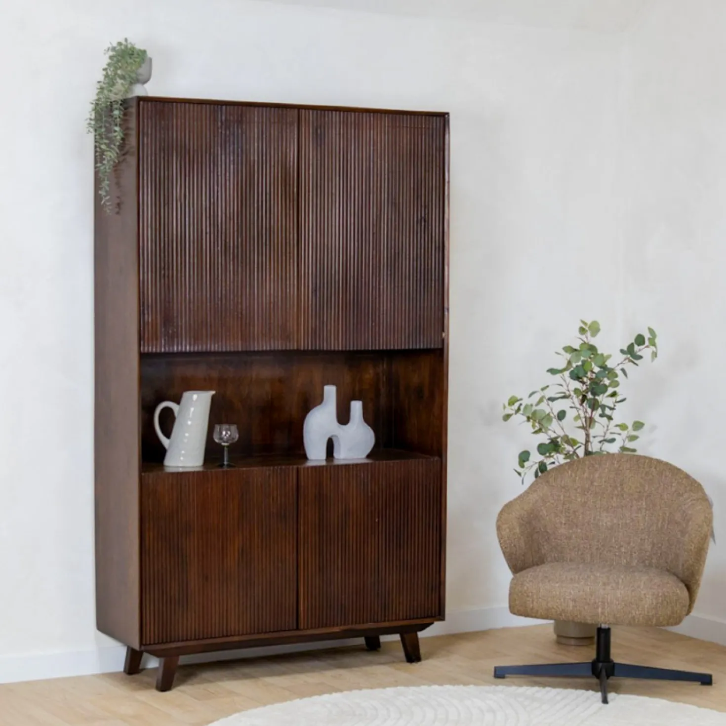Albin Boekenkast walnoot 120cm