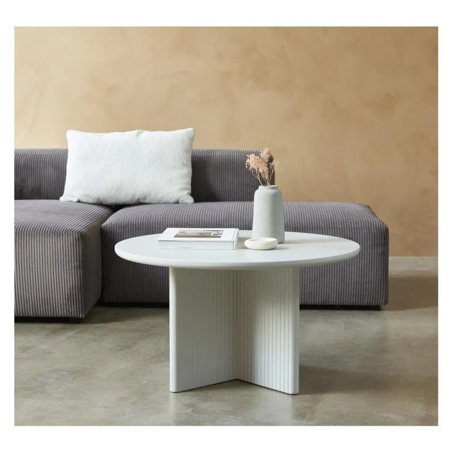 Alejandro Salontafel rond 80 cm greige