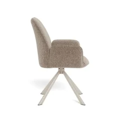 Alice Eetkamerstoel beige met beige onderstel