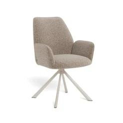 Alice Eetkamerstoel beige met beige onderstel