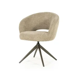 Alissa Eetkamerstoel Taupe stof