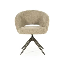 Alissa Eetkamerstoel Taupe stof