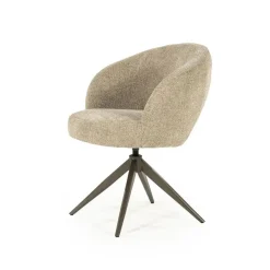 Alissa Eetkamerstoel Taupe stof