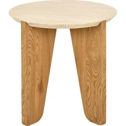 Almari Bijzettafel Beige rond 50cm