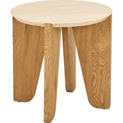 Almari Bijzettafel Beige rond 50cm