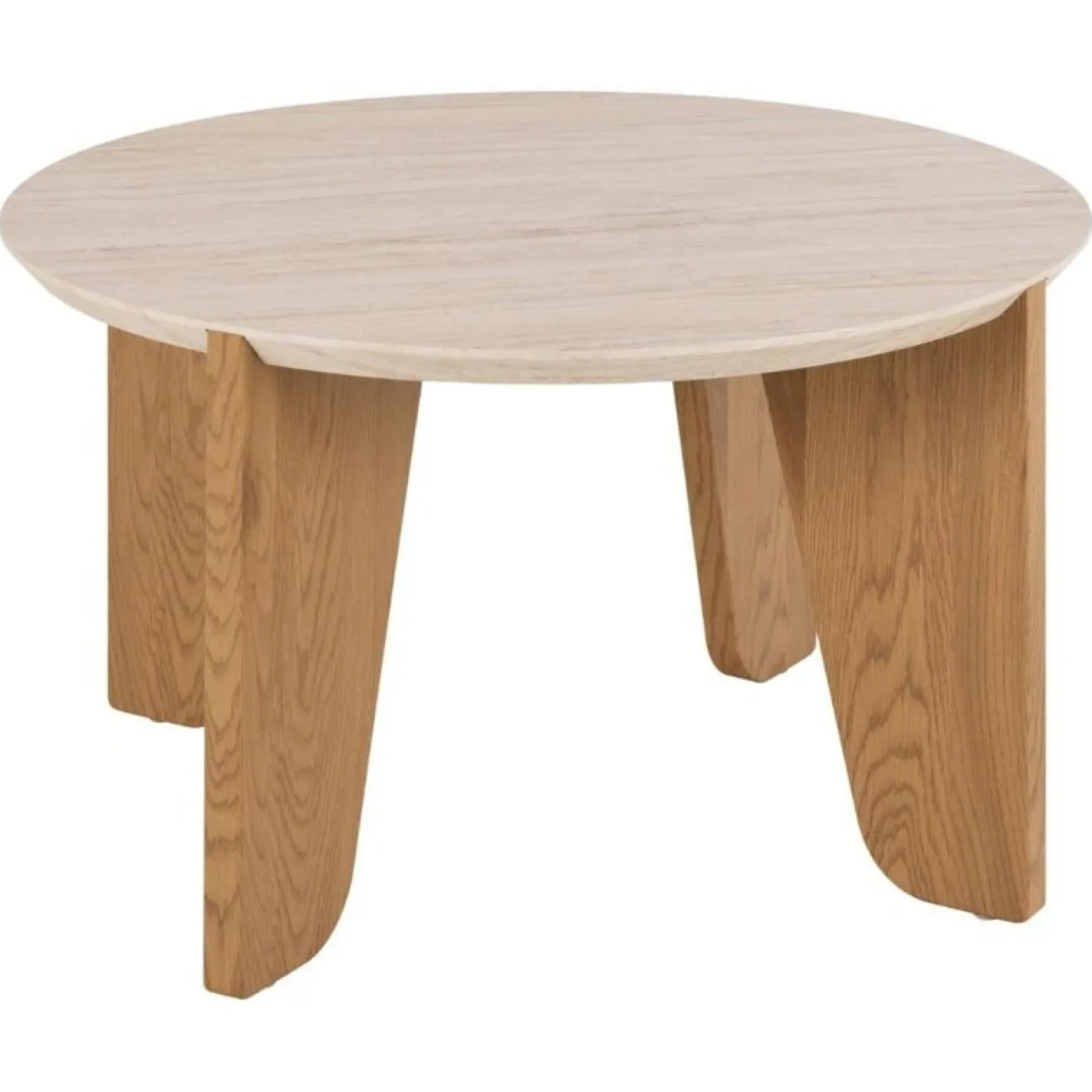 Almari Salontafel Beige rond 80cm