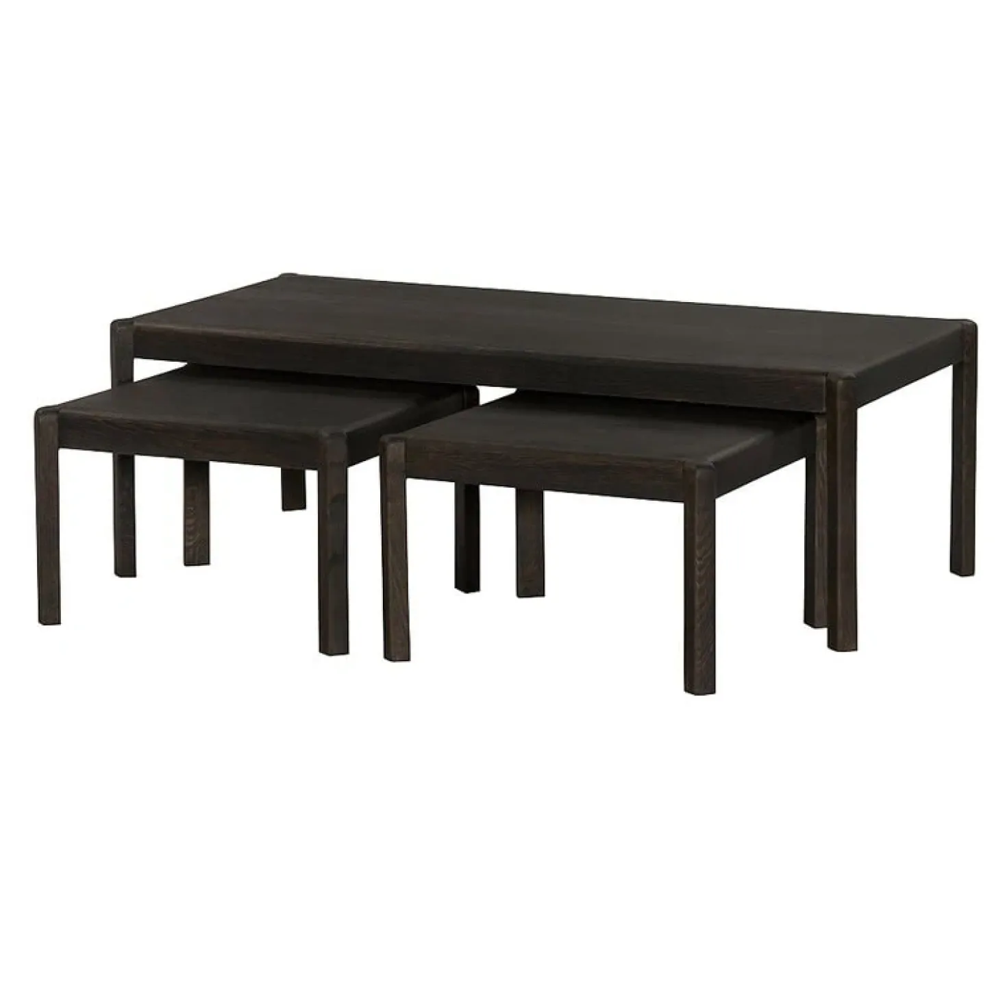 Amalfi Salontafel set van 3 bruin eikenfineer