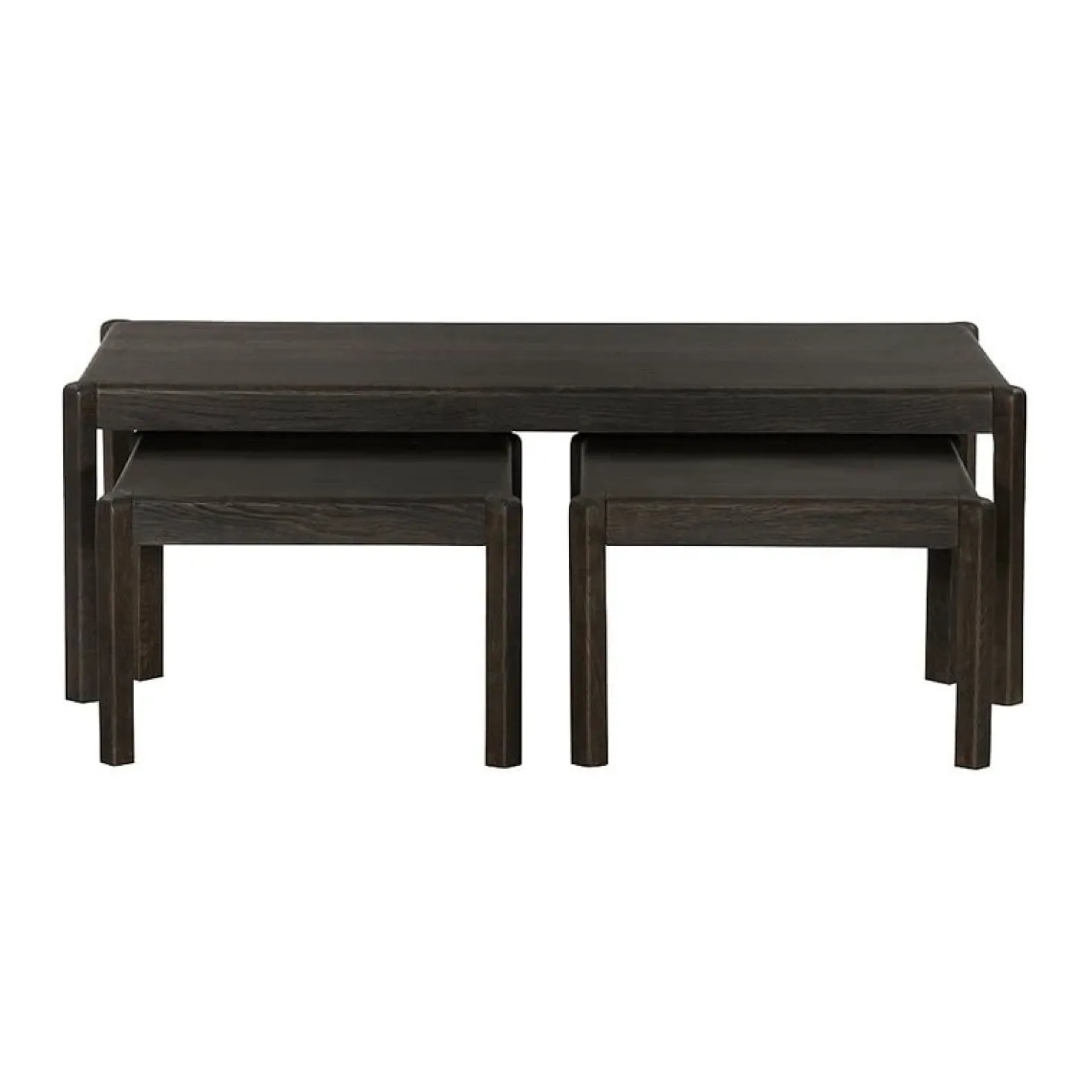 Amalfi Salontafel set van 3 bruin eikenfineer