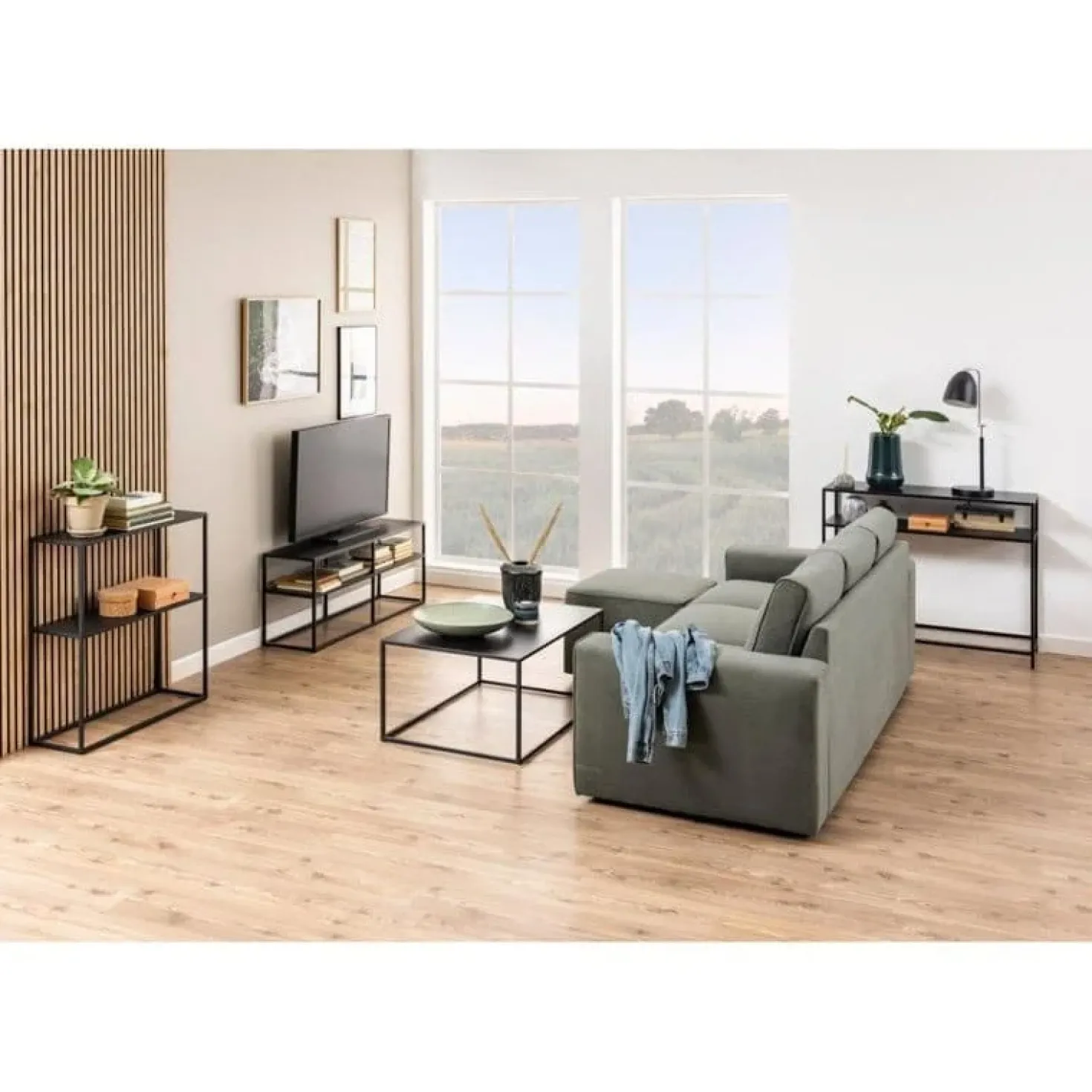 Amora Sidetable Zwart Metaal 100cm