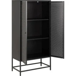 Amora Wandkast Zwart Metaal 80cm