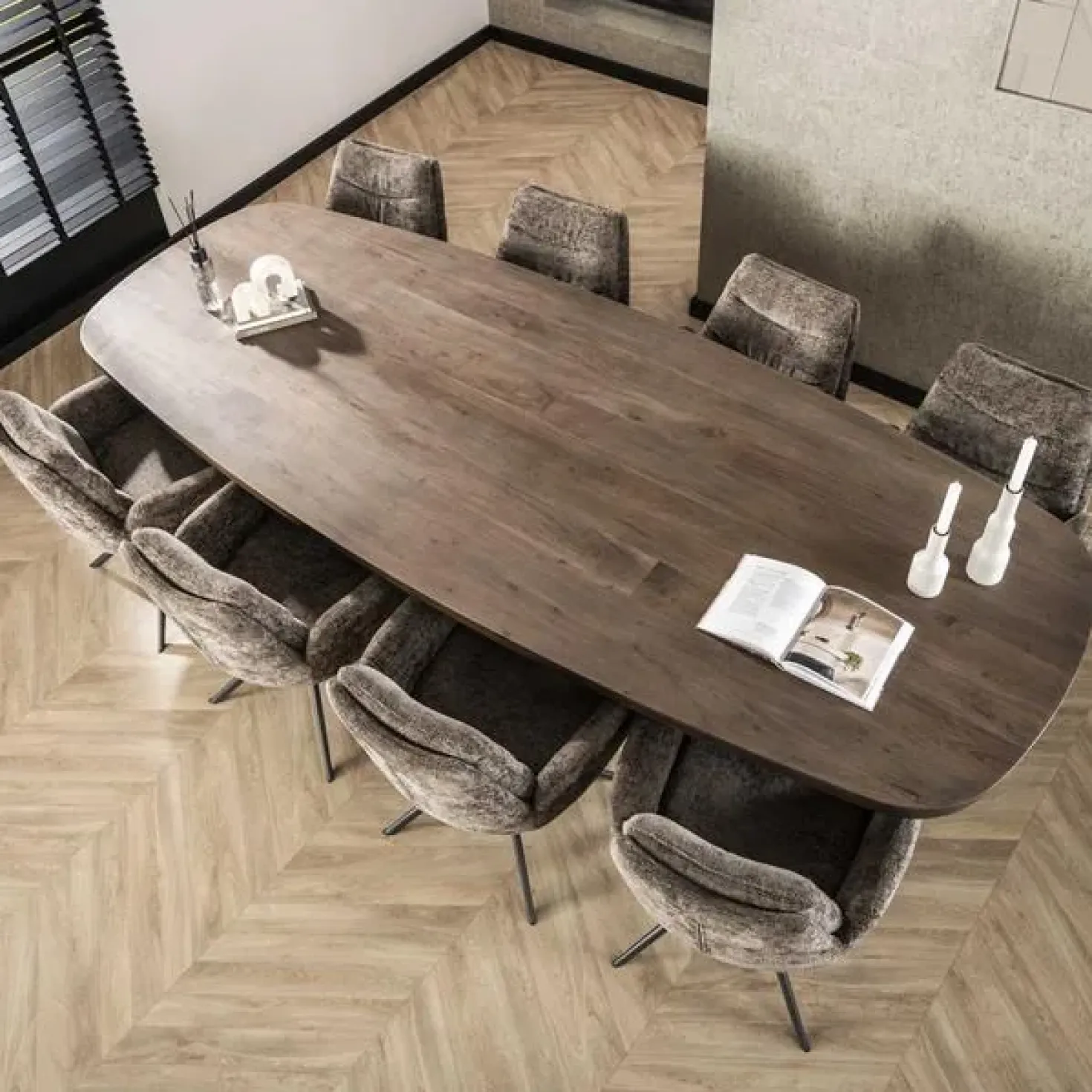 Andreas Eettafel deens ovaal Acaciahout 300cm