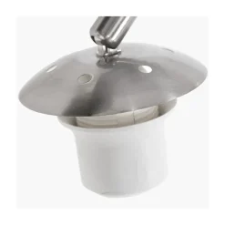 Ariana 1-lichts Vloerlamp Staal met Zilver Sizoflor kap