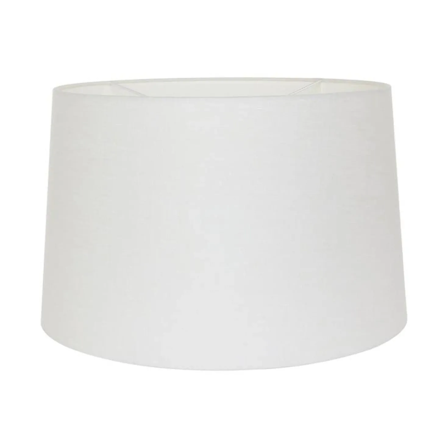 Ariana 1-lichts Vloerlamp Zwart met Wit Linnen hoge kap