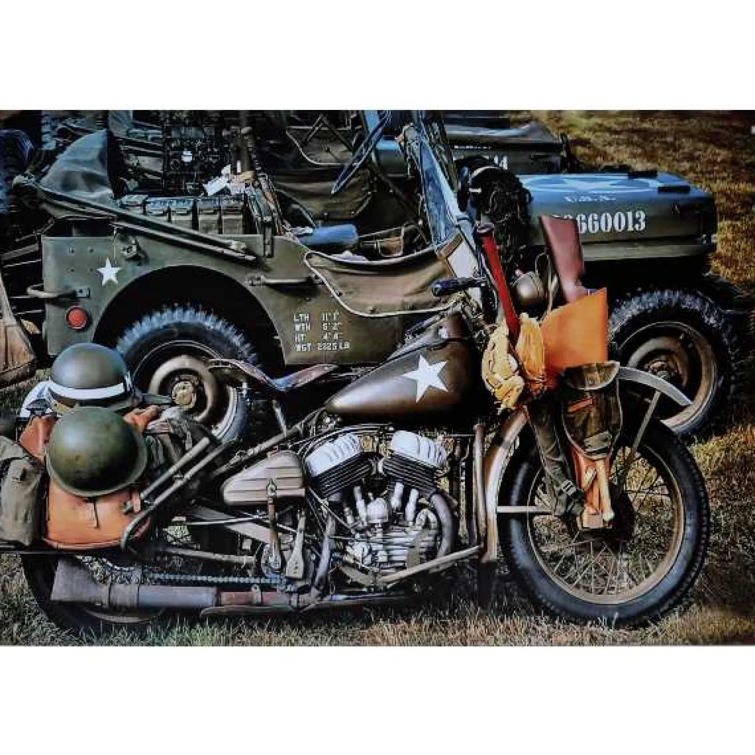Army Motor Jeep - metalen bord