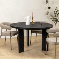 Arne Eettafel zwart Rond 130cm