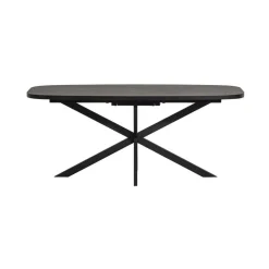 Arros uitschuifbare Eettafel zwart 180-220cm