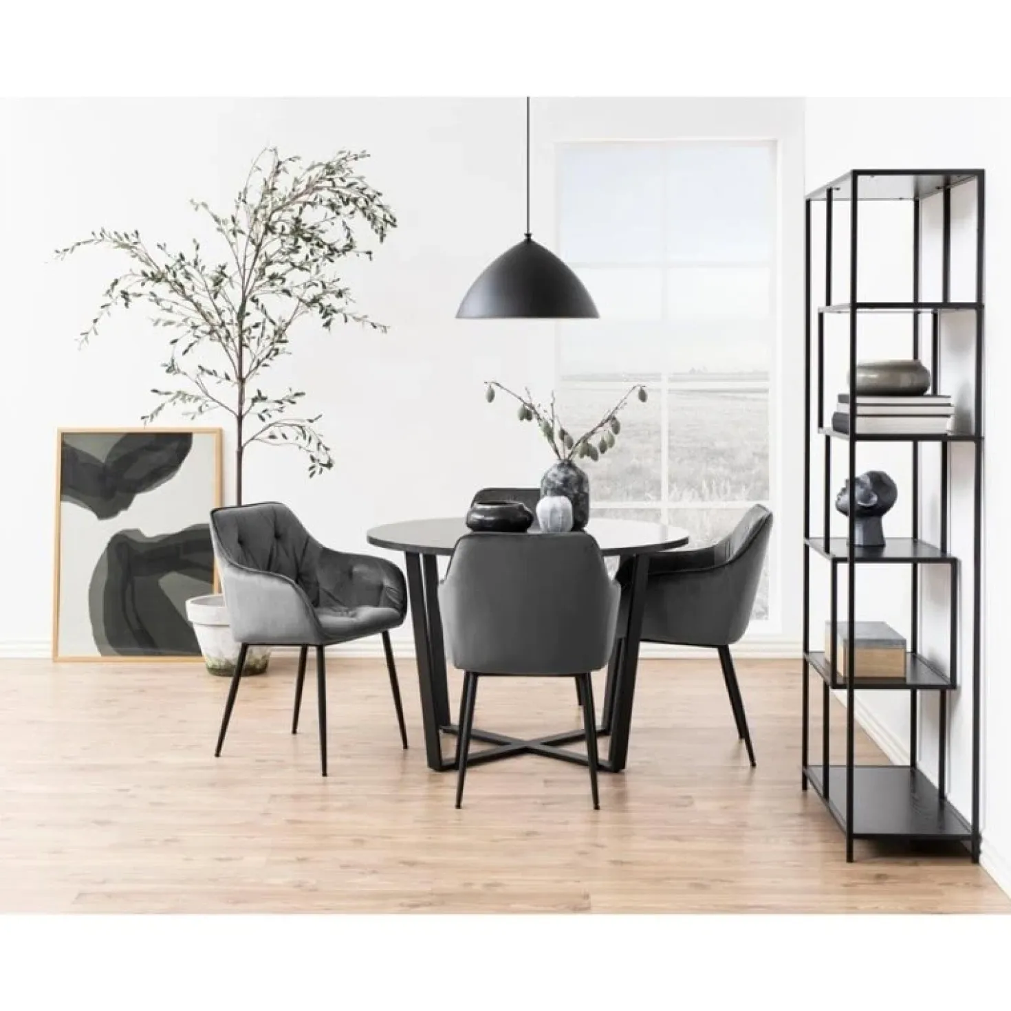 Arvico Eettafel Zwart rond 110cm