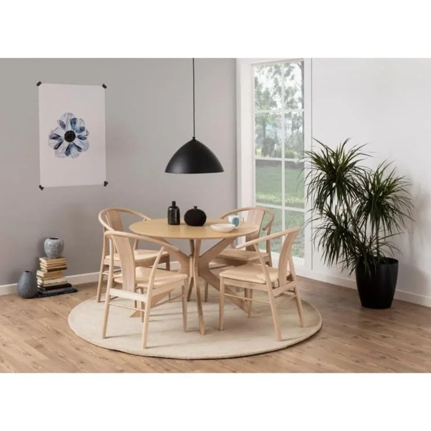 Arvon Eettafel Rond Naturel 105cm