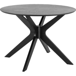 Arvon Eettafel Rond Zwart 105cm