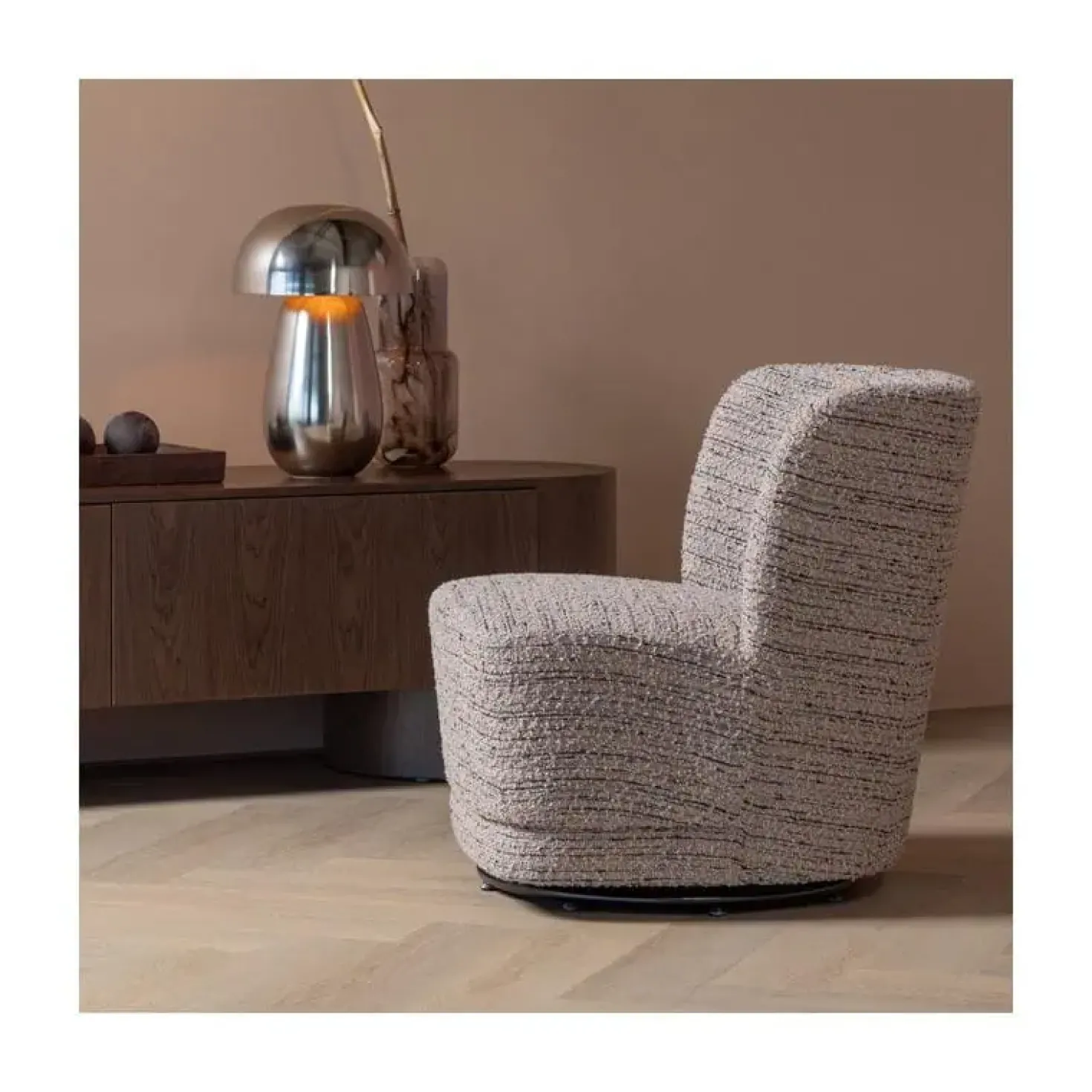 Atty Draaifauteuil Melange Beige