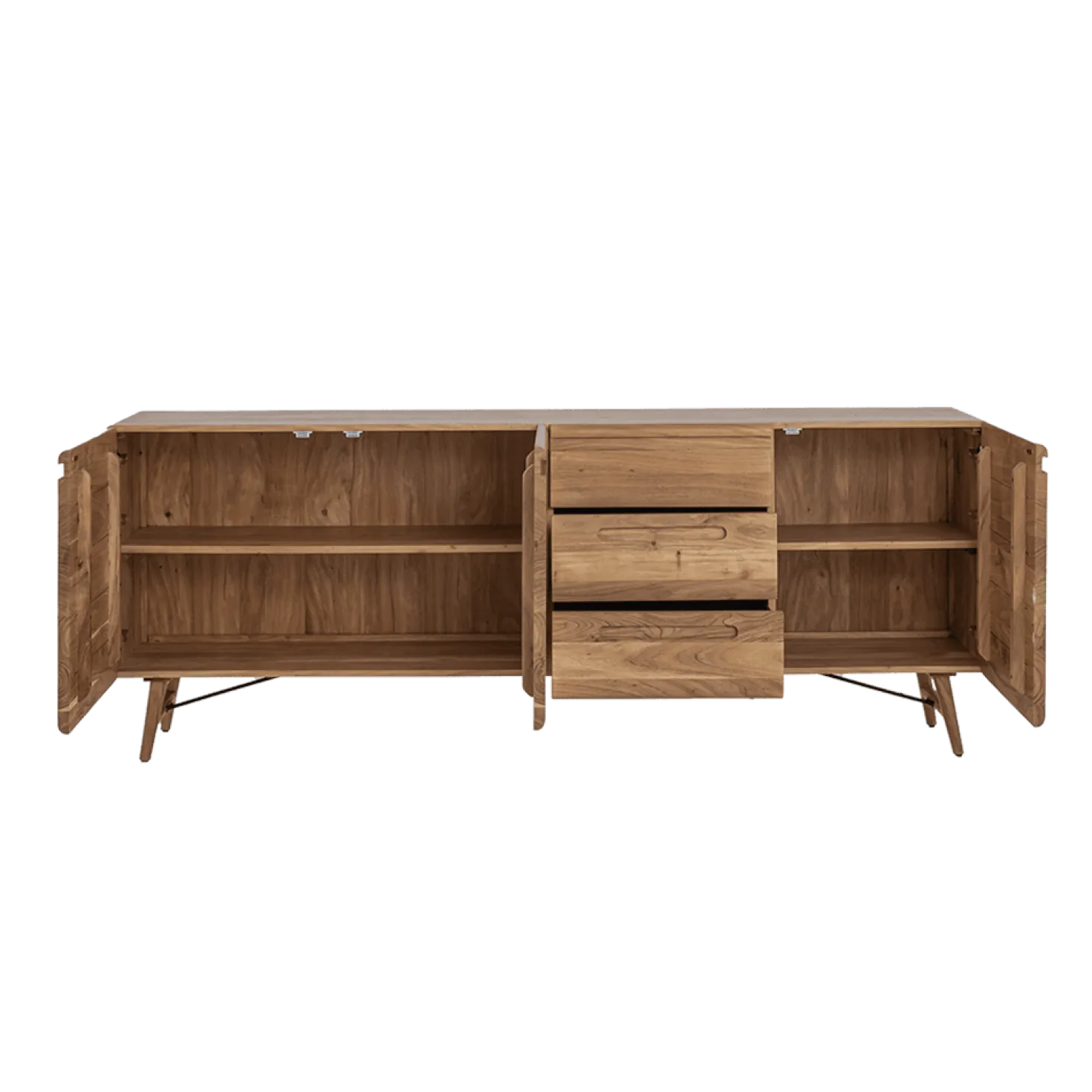 Aura Dressoir naturel Acaciahout 210 cm
