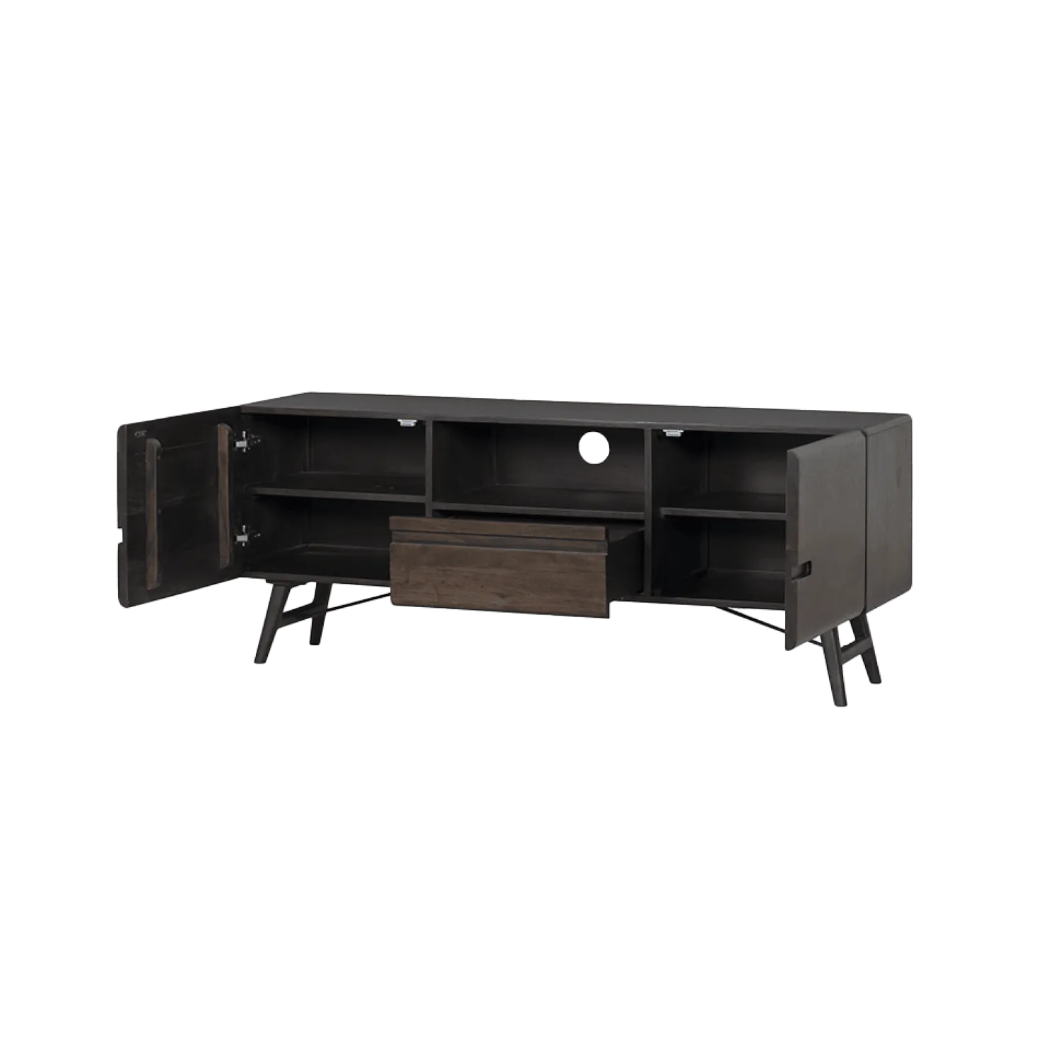 Aura Tv meubel espresso Acaciahout 150 cm
