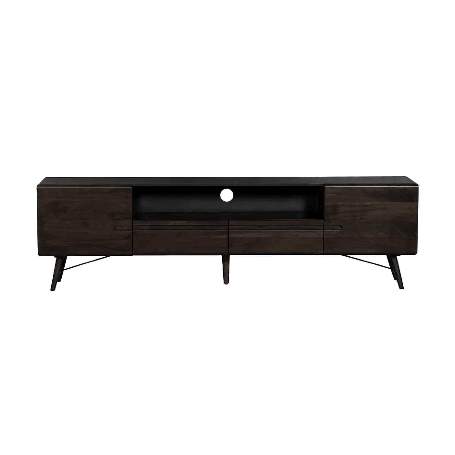 Aura Tv meubel espresso Acaciahout 210 cm