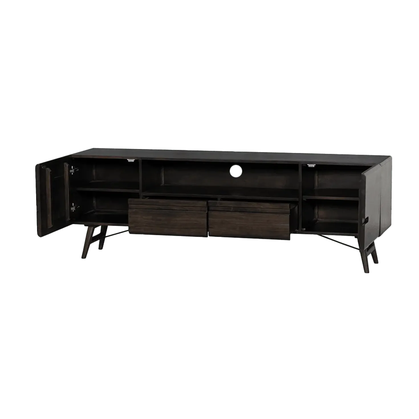 Aura Tv meubel espresso Acaciahout 180 cm