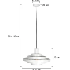 Ayra 1-lichts Hanglamp Wit Metaal