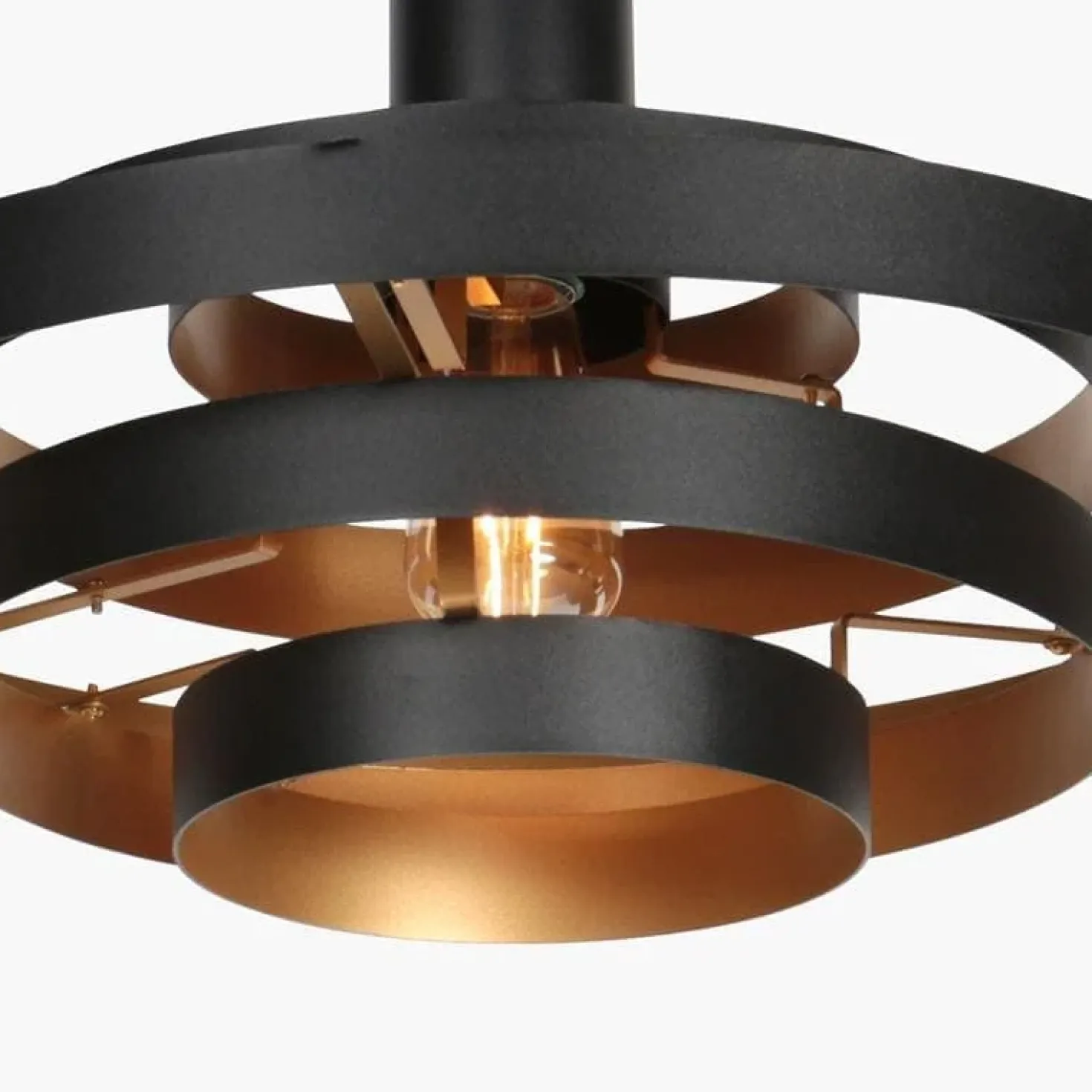 Ayra 1-lichts Hanglamp Zwart Metaal
