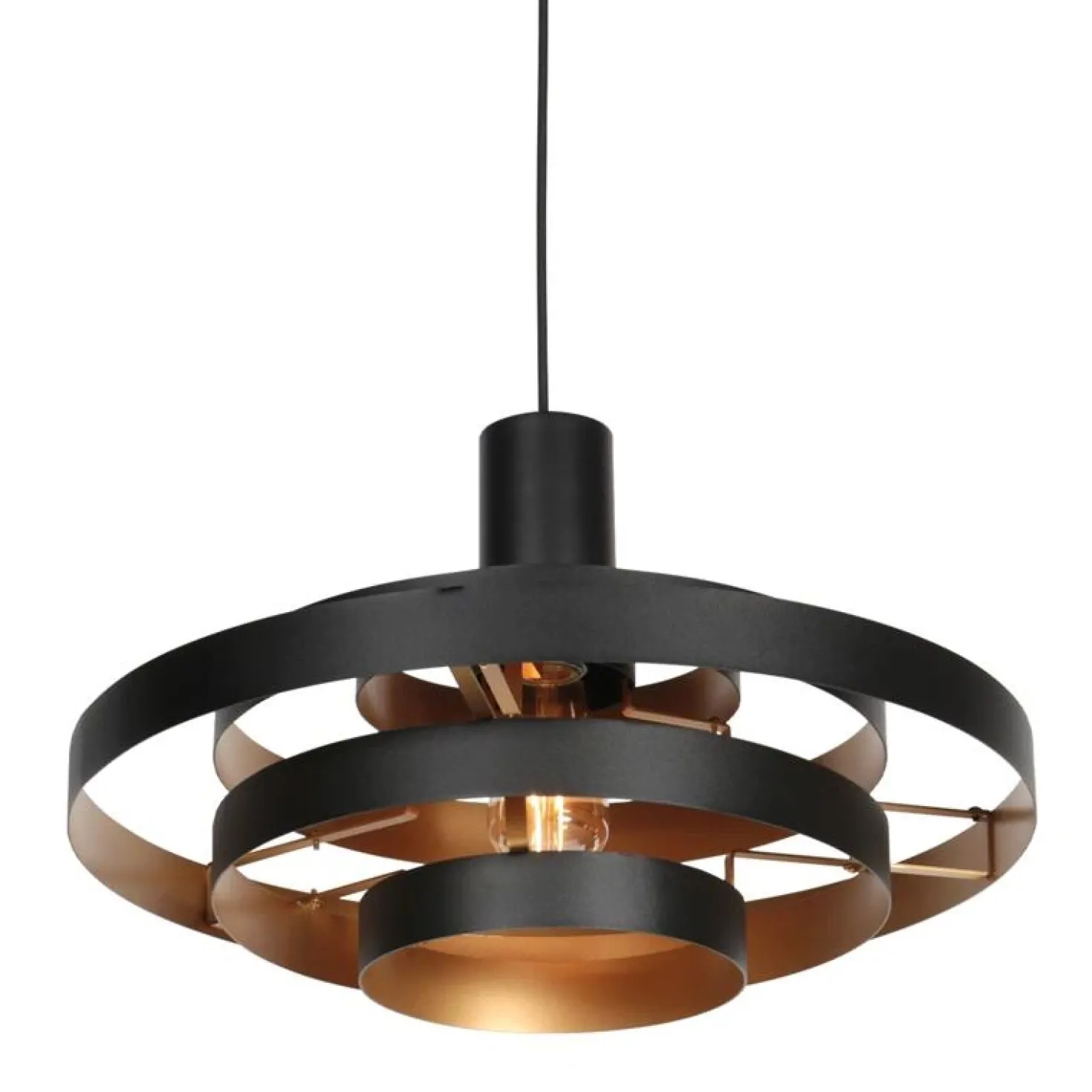Ayra 1-lichts Hanglamp Zwart Metaal